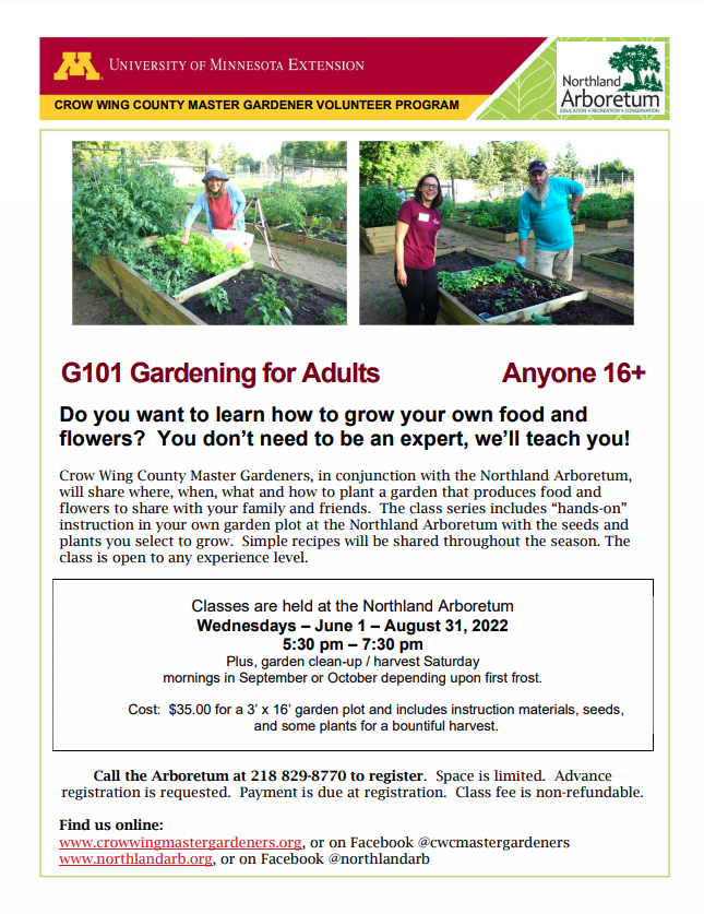 Gardening For Adults - Crow Wing County Master Gardners